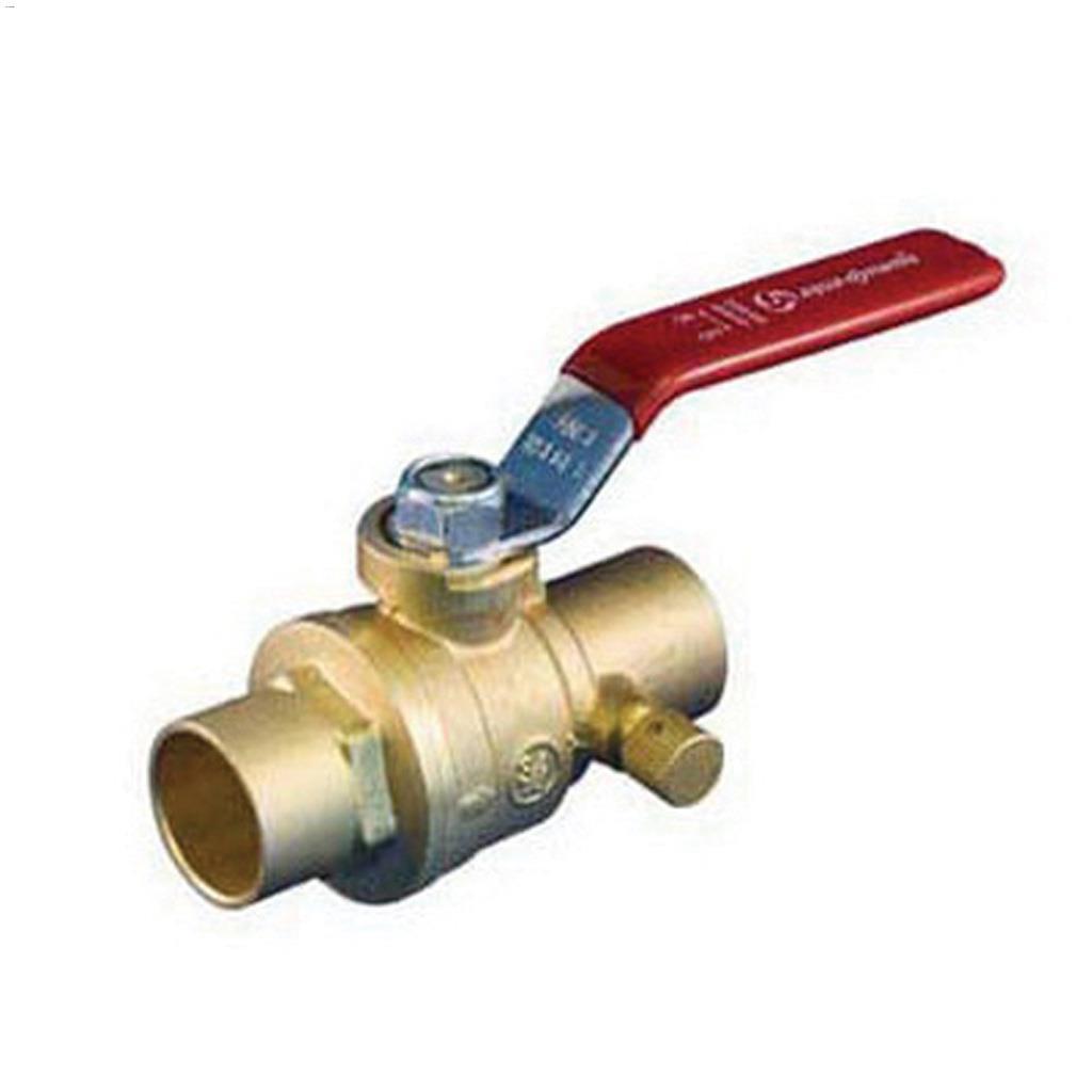 3/4" Solder Forged Brass Full Port Ball Valve With Drain