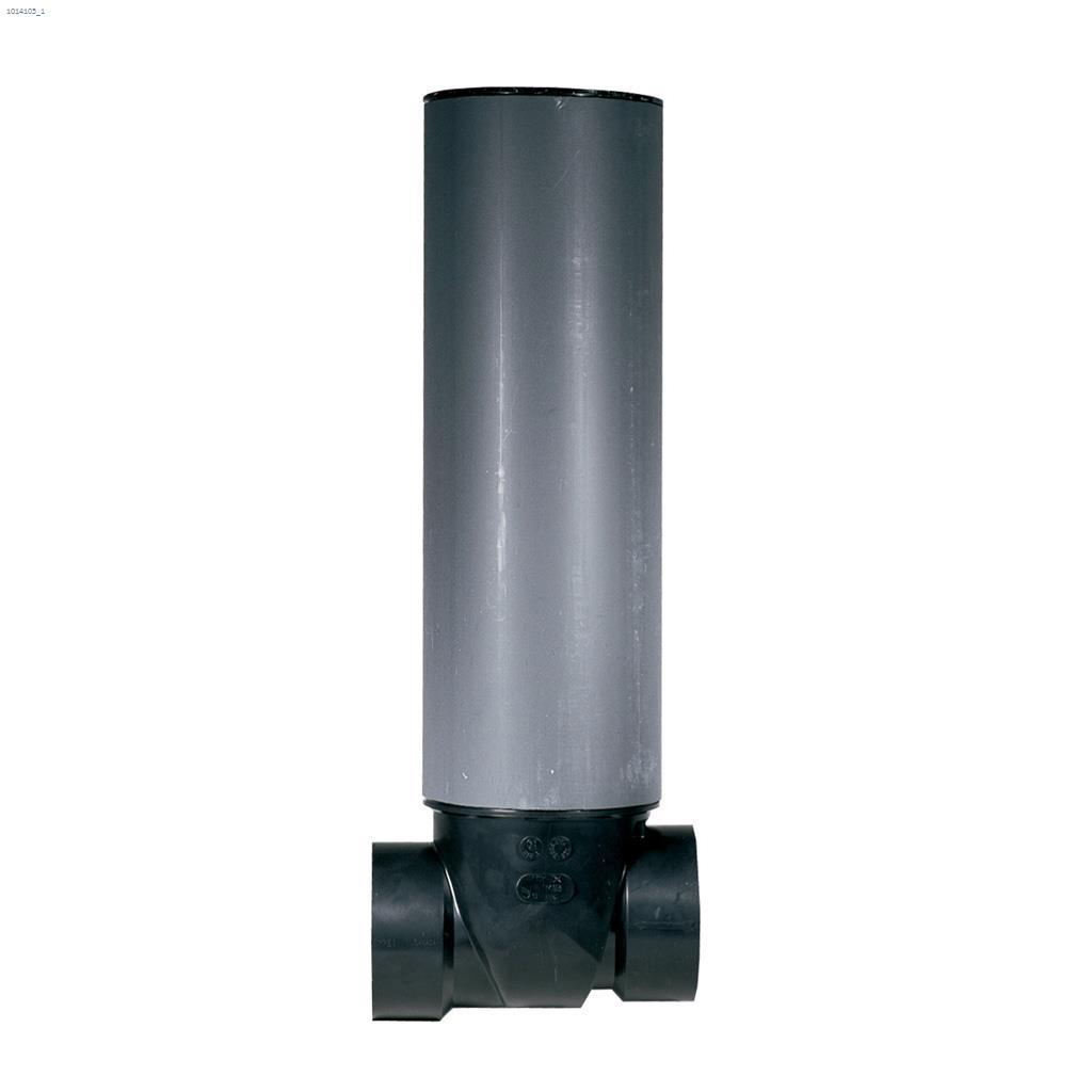 4" Hub x Hub x MPT Backwater Valve With Chimney