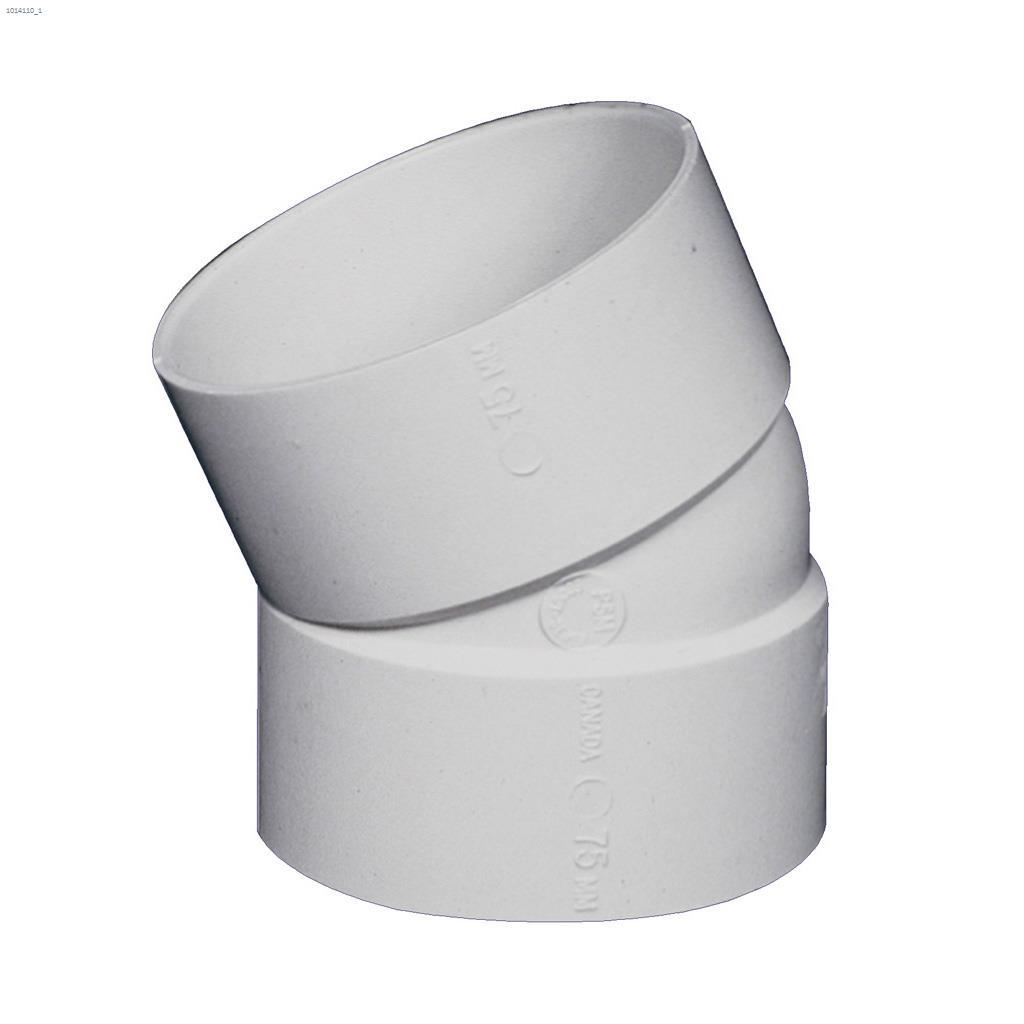 4" Hub PVC 22-1/2 Degree Sewer Elbow