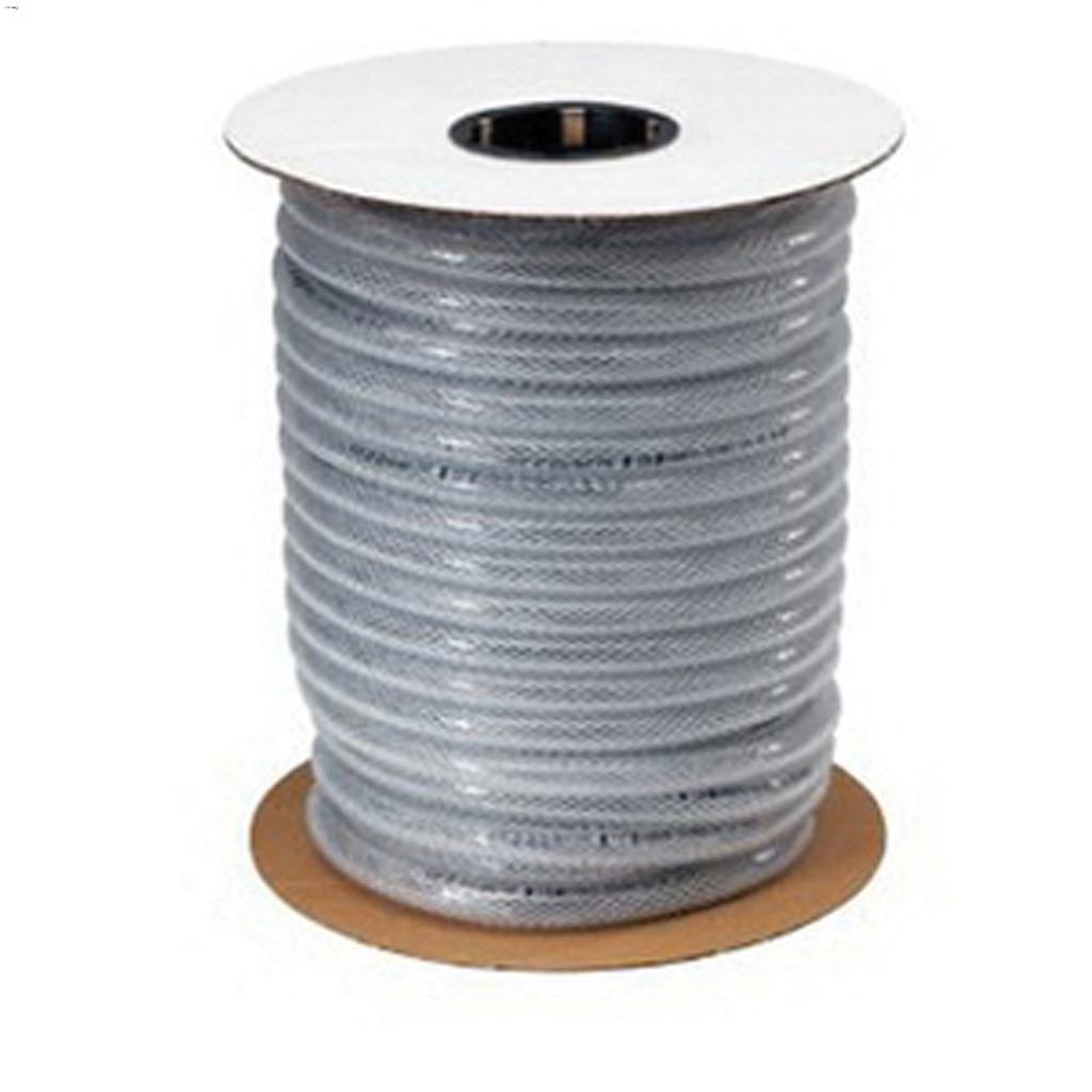 1-1/4" x 1-3/4" Clear Braided Vinyl Tube