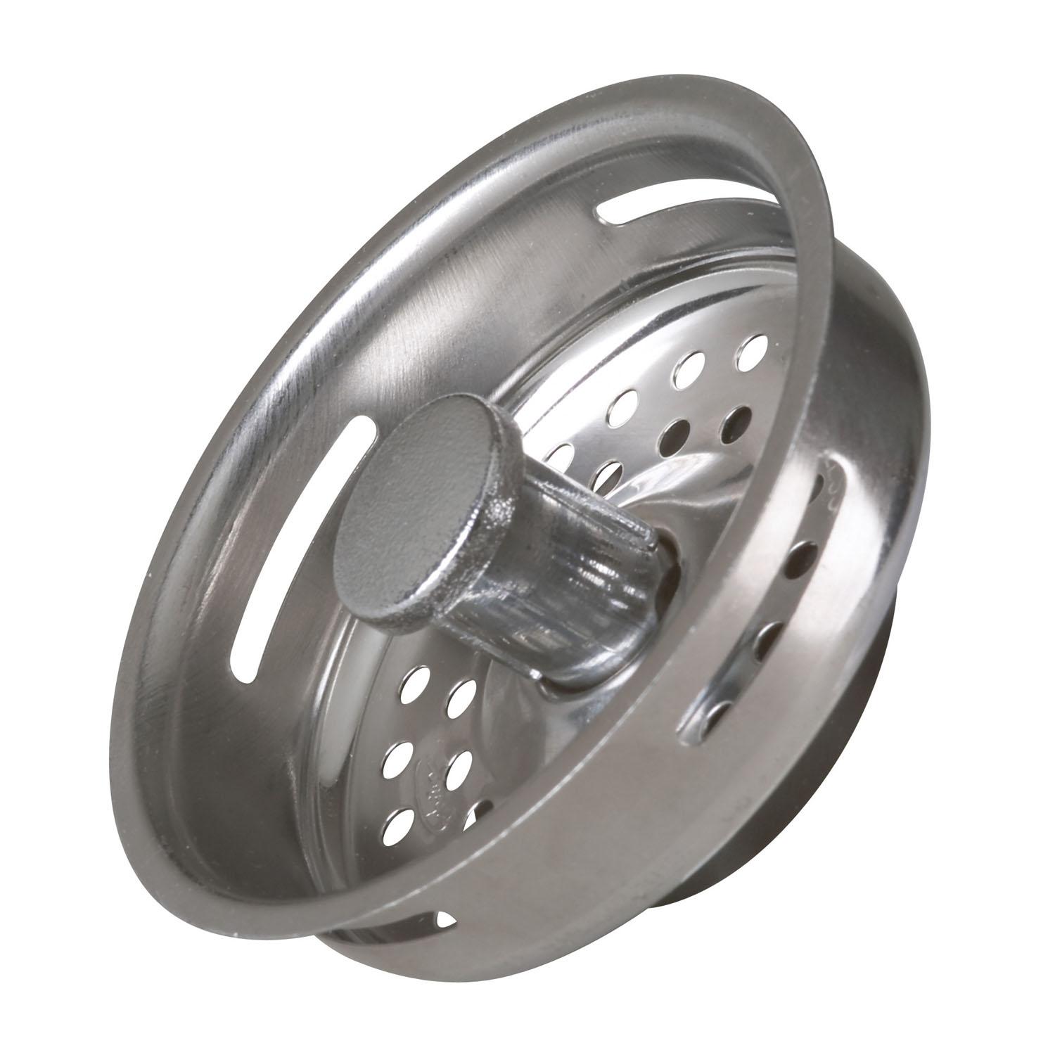 Kitchen Basket Strainer With Plastic Post & Rubber Stopper