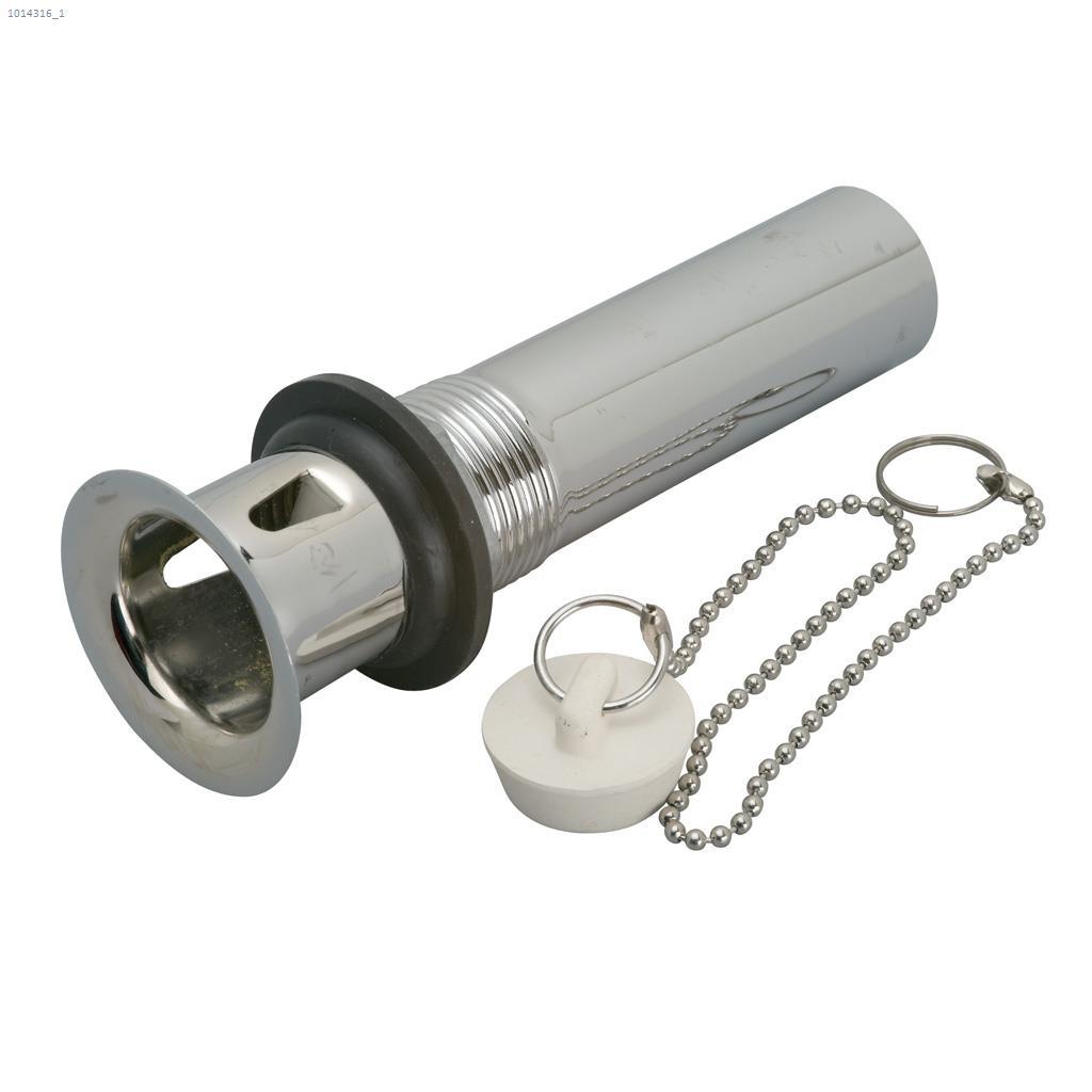 Drain d'évier en chrome plaqué avec trop-plein 1-1/4" x 5"