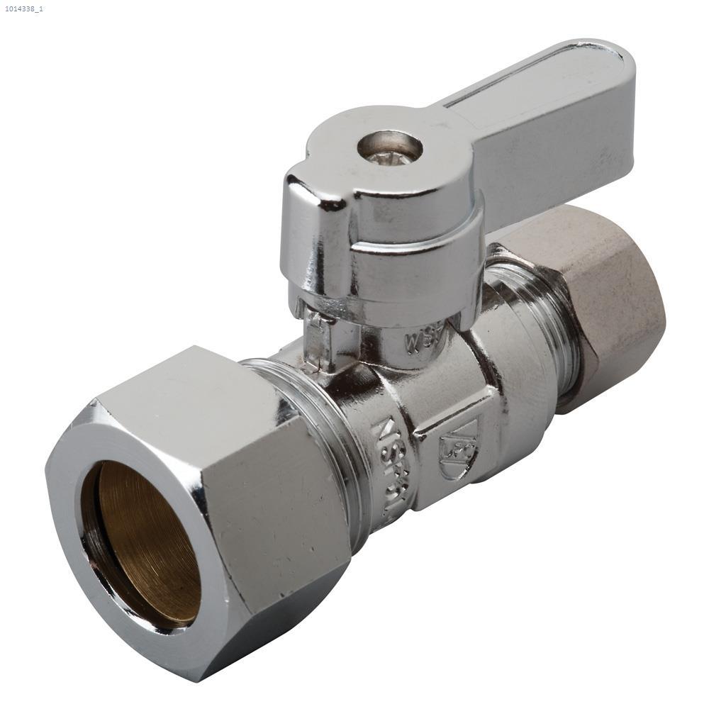 Valve d'arrêt à boule droite de compression M-Line 3/8"x5/8"