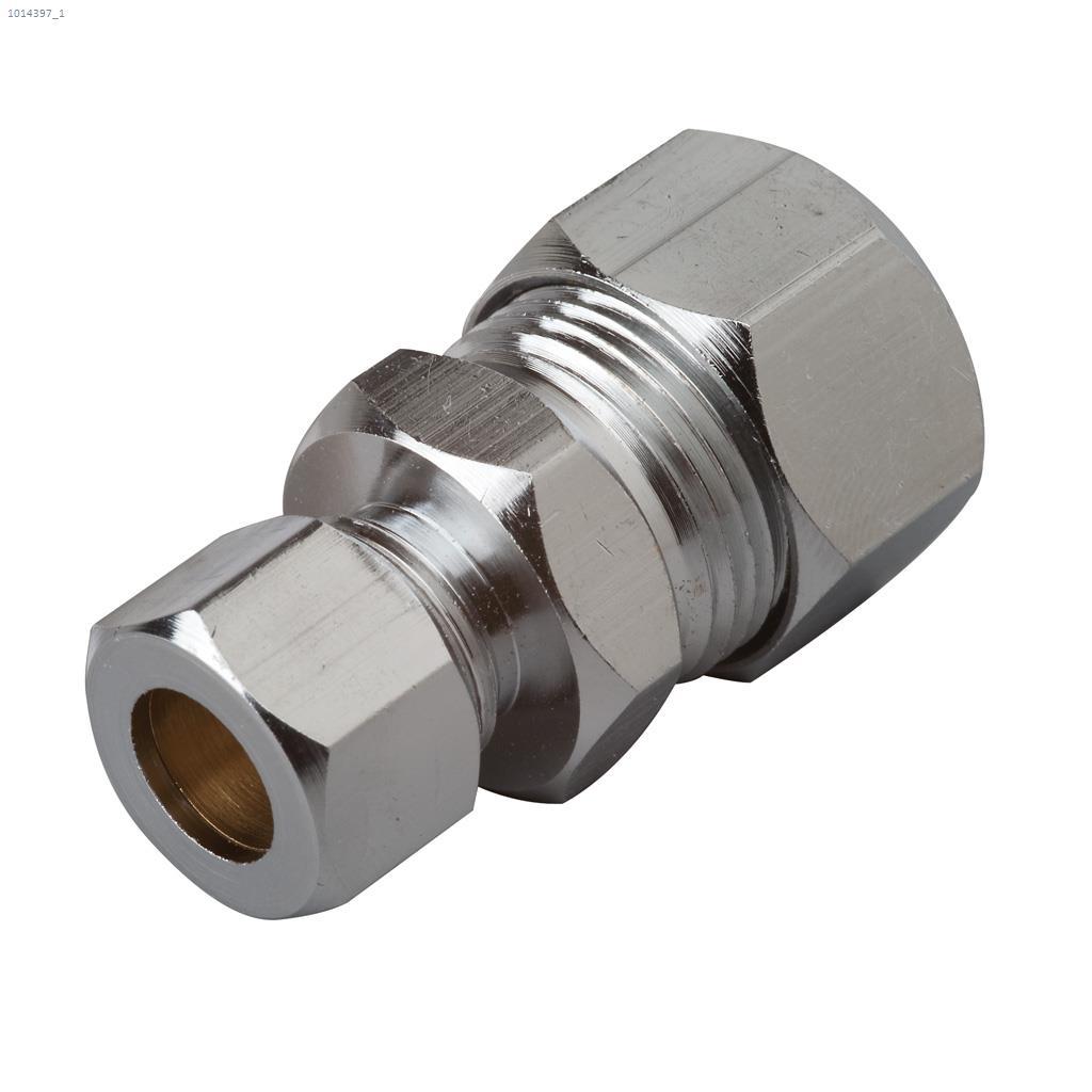 M-Line 3/8" x 5/8" Compression Chrome Plated Brass Union