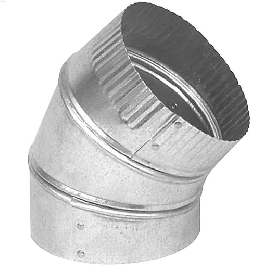 Coude réglable en degrés 5" galvanisé 30 ga. 45