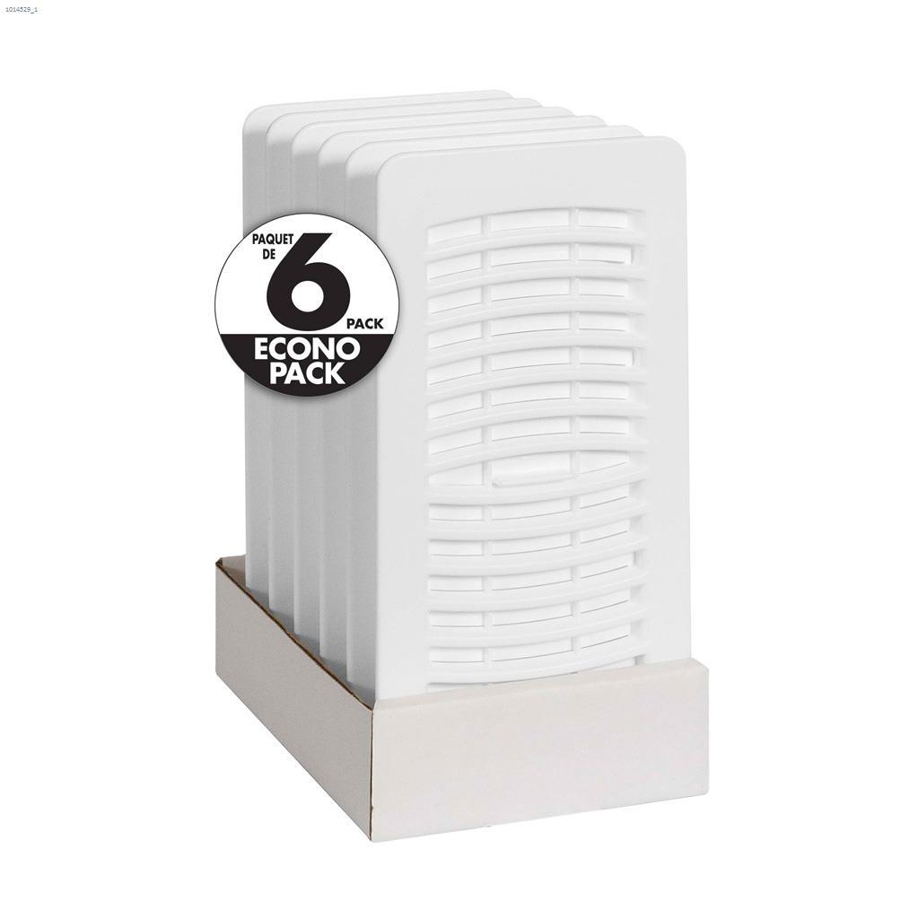 3" x 10" White Louvered Design Floor Register