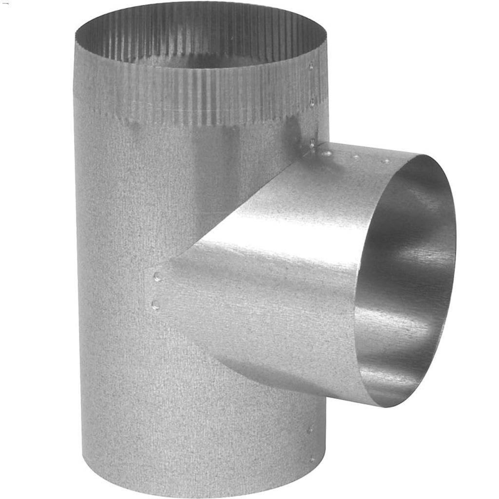 4" x 4" x 4" Galvanized 30-Gauge Straight Tee Joint