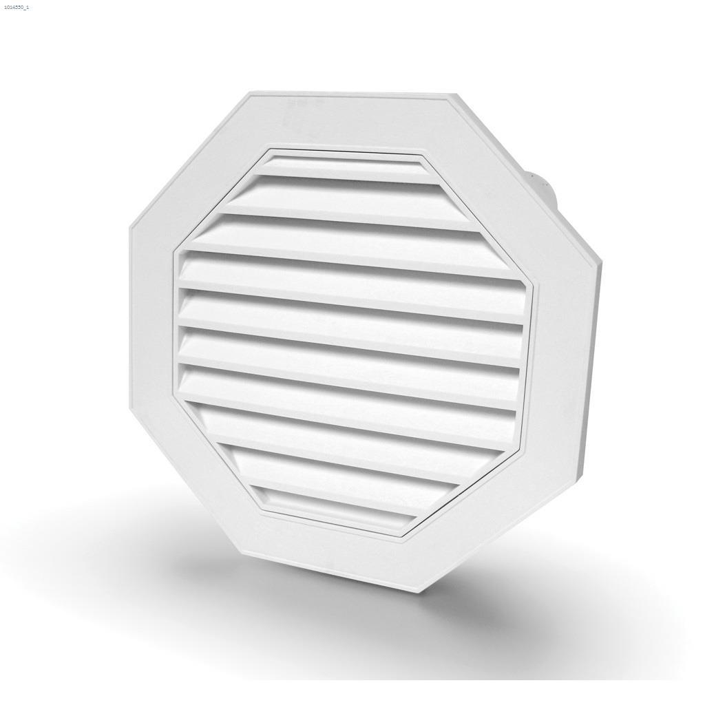 Duraflo 18" x 18" White Octagon Gable Vent