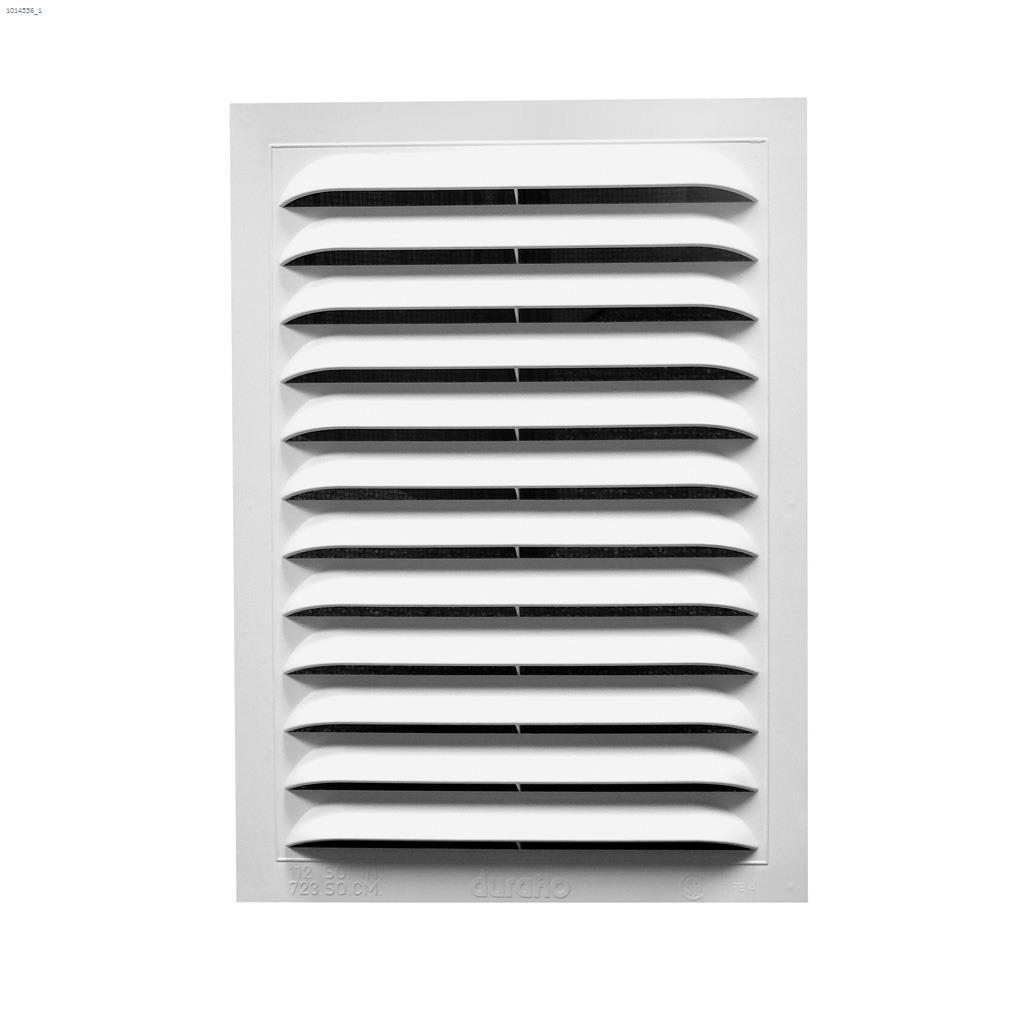 Duraflo 12" x 18" x 0.87" White Rectangle Gable Vent