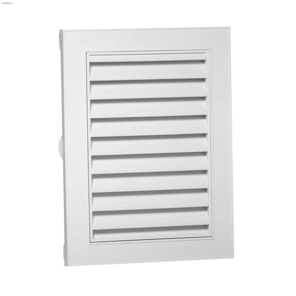 Duraflo 12" x 18" x 0.77" White Rectangle Gable Vent