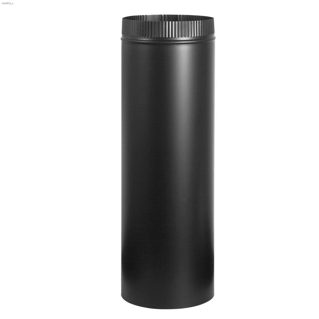 7" x 24" Matte Black Stove Pipe