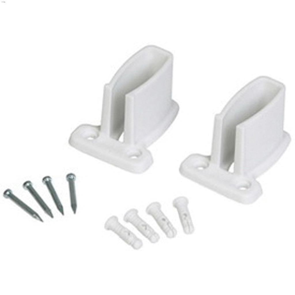 Support mural en résine blanc-2/paquet 2-1/8" x 1-3/4"