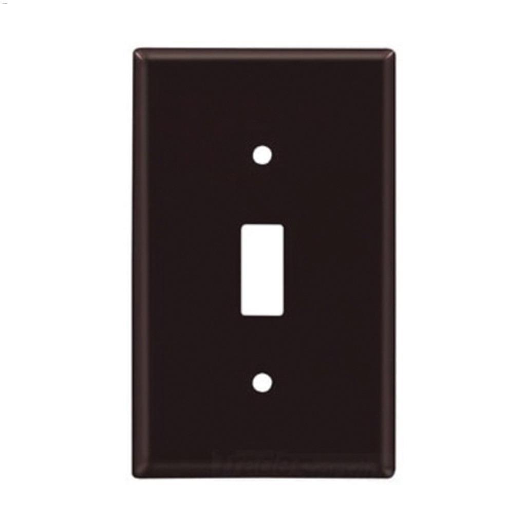 Brown Thermoset (1) Toggle Switch Wall Plate