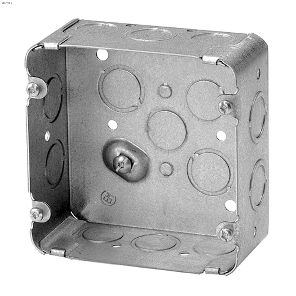 4-11/16" x 4-11/16" x 1-1/8" Metallic Square Device Box