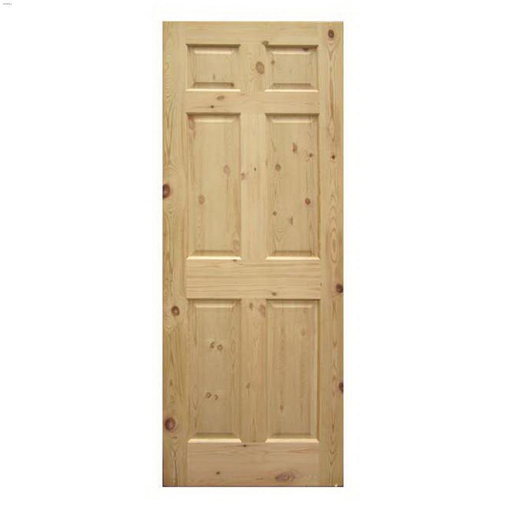 32" x 80" 6-Panel Knotty Pine Interior Door 
