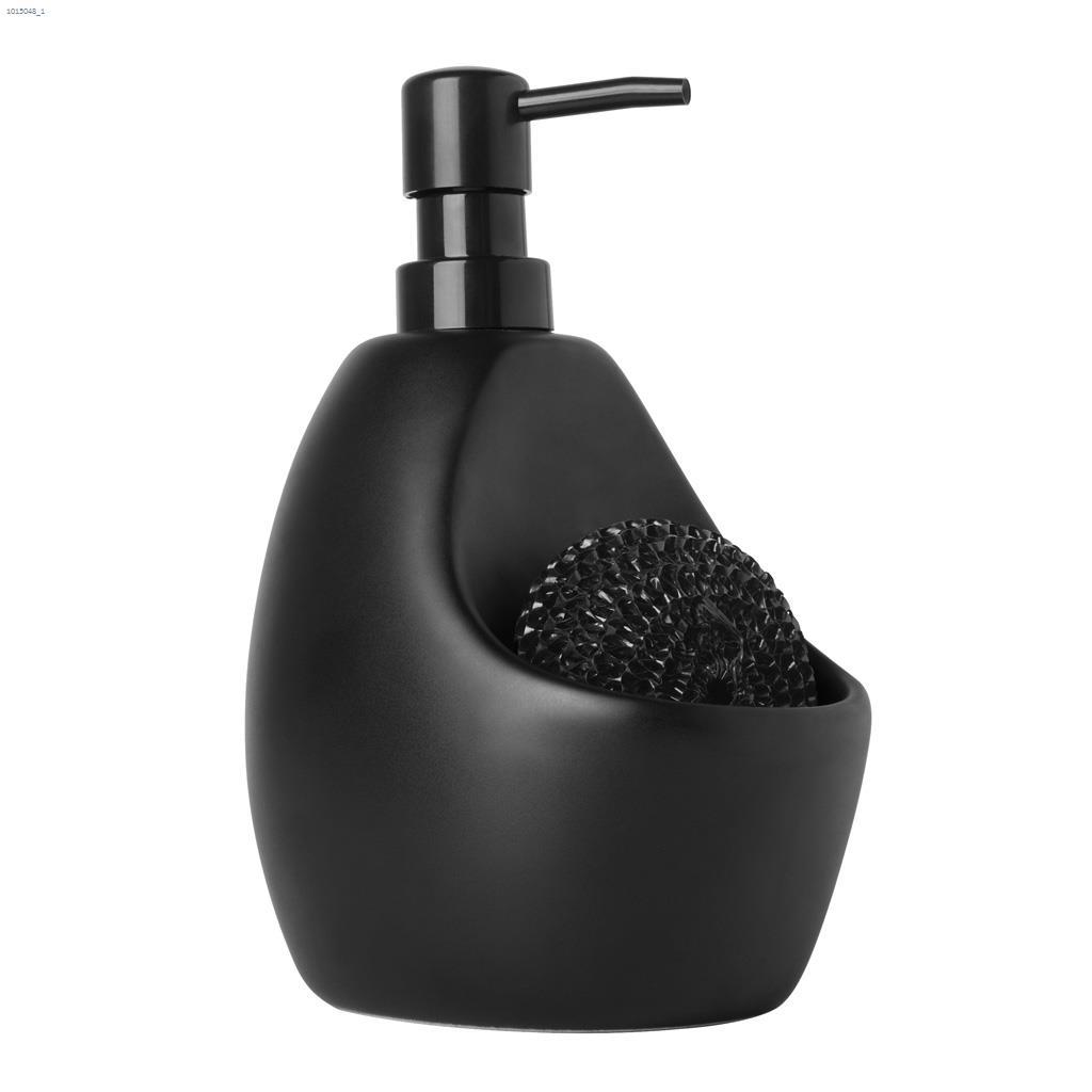 Joey 20 oz Matte Soap Pump With Scrubby Holder