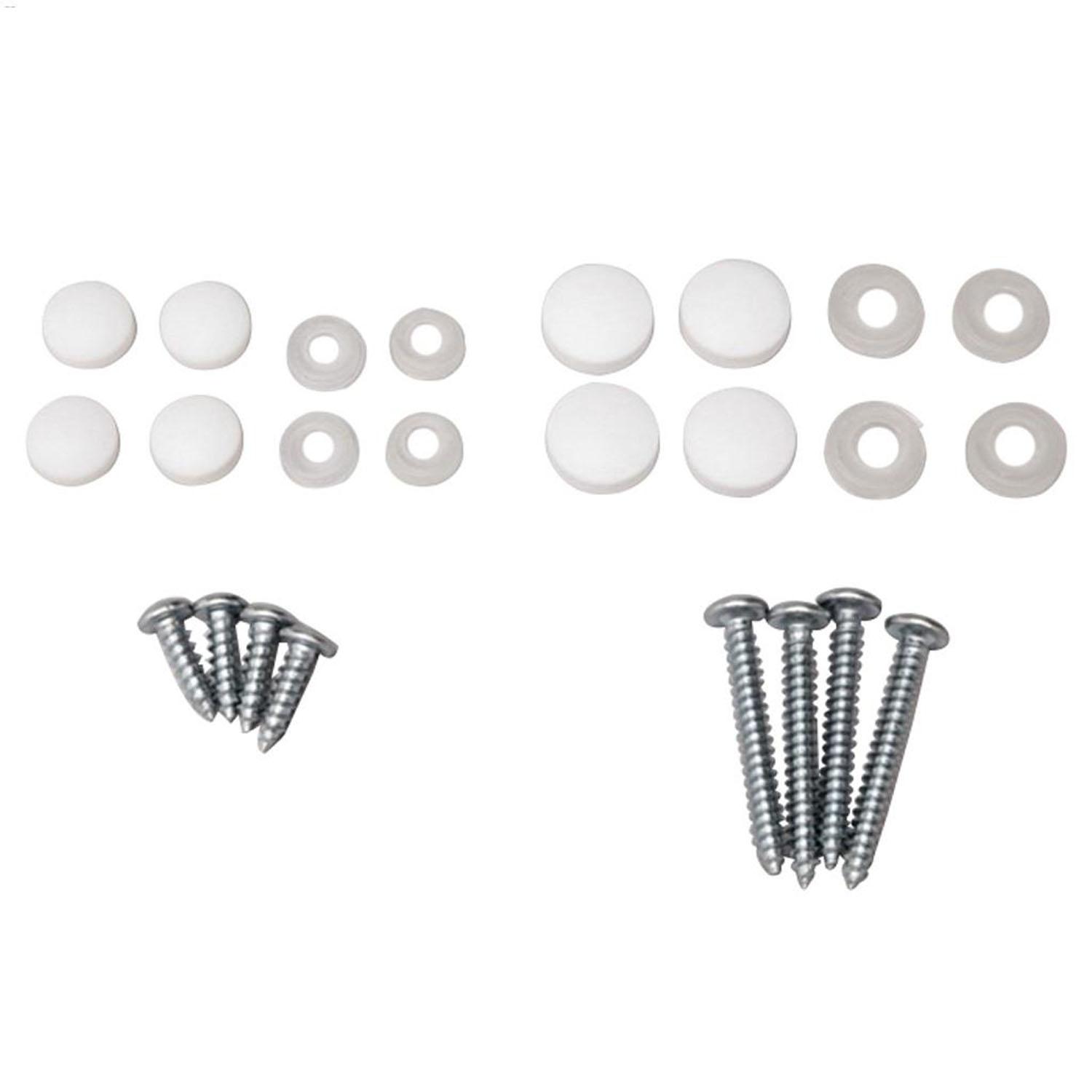 White Steel Rod & Shelf Bracket Hardware