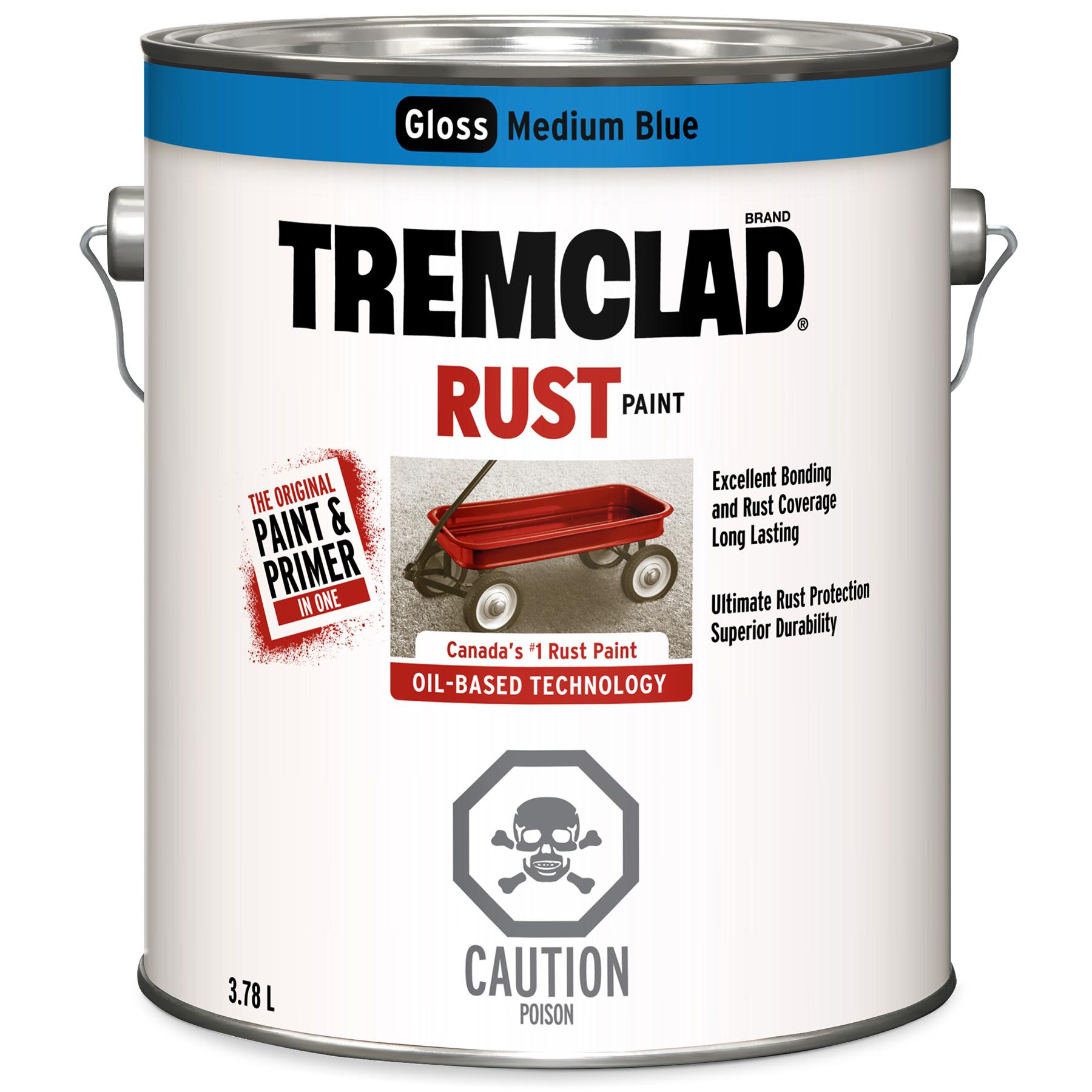 Peinture Antirouille à Eau Lustré Bleu Moyen Tremclad® 3,78L