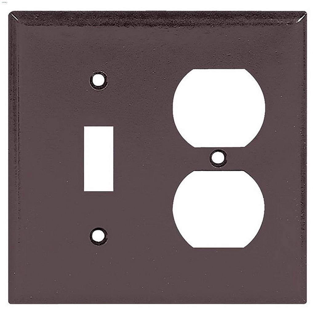 (1) Duplex (2) Toggle Switch Combination Wallplate