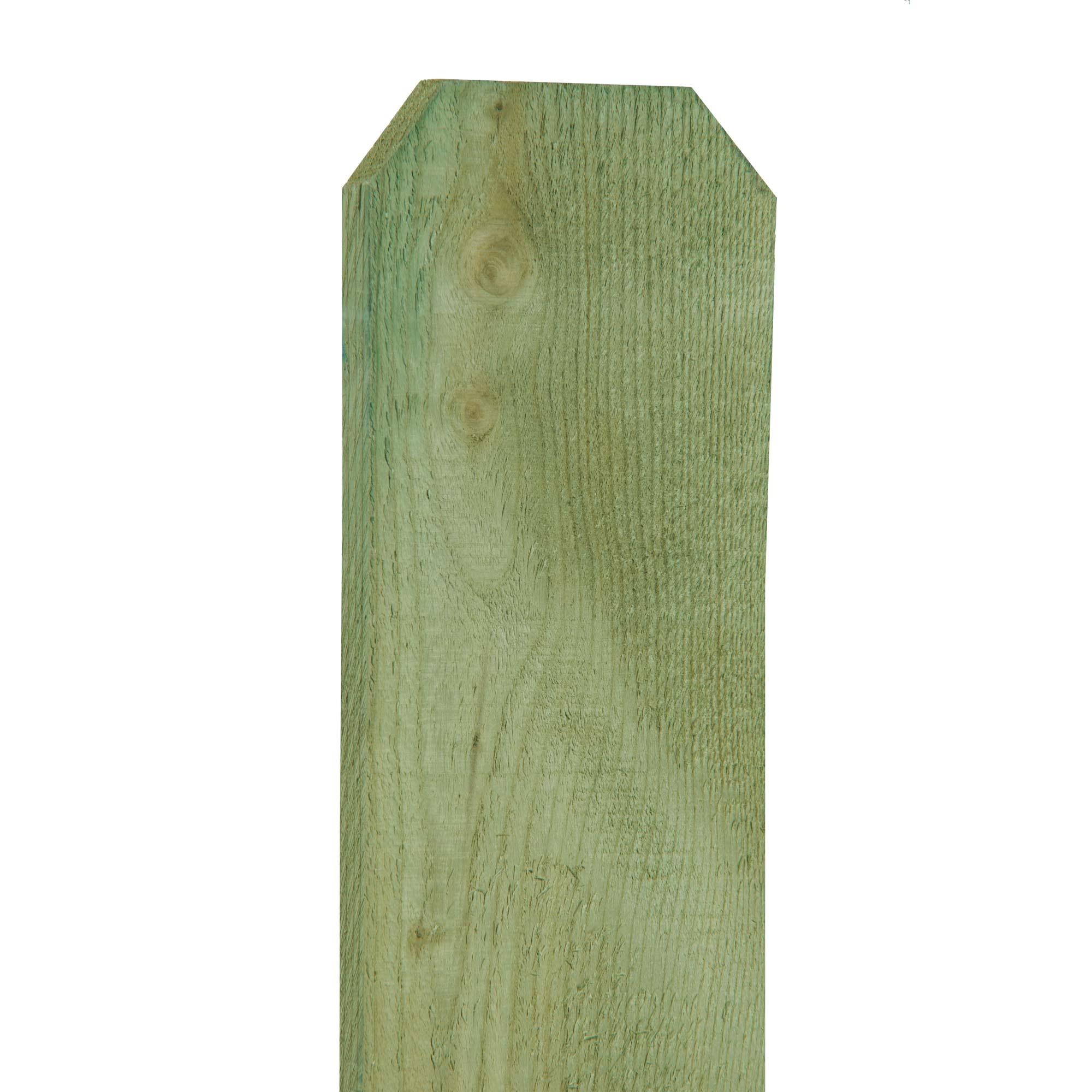 Green Pressure Treated 5-3/5" x 72" Dog Eared Picket