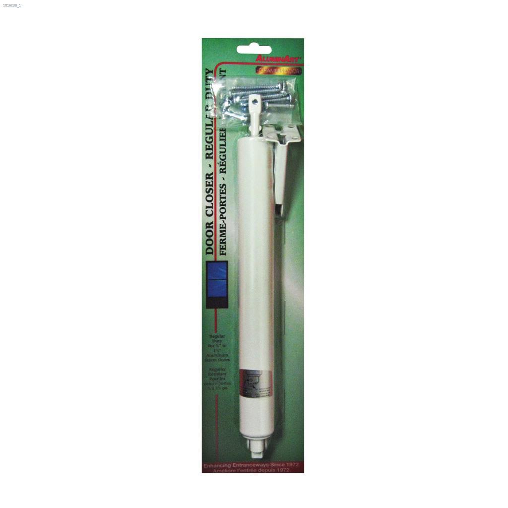 White Regular-Duty Door Closer