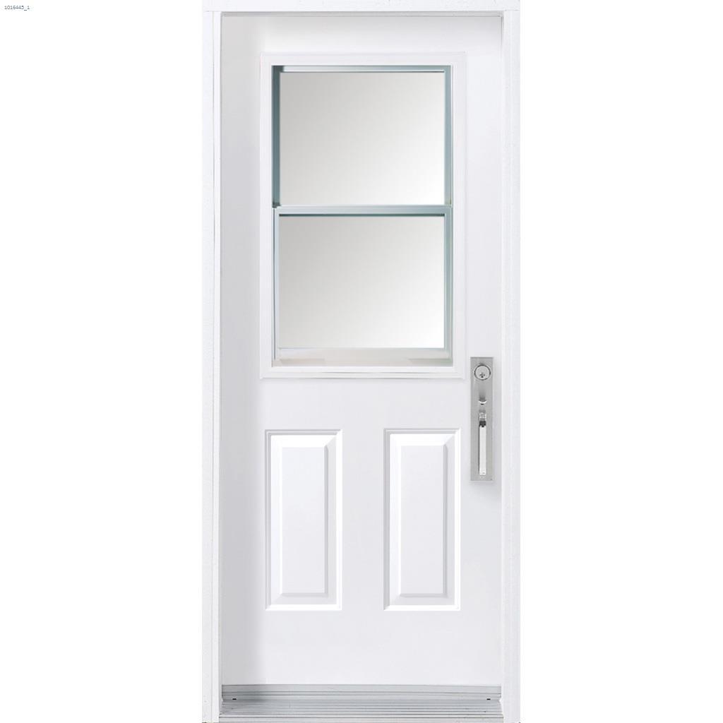 Porte extérieure acier avec fenêtre à guillotine 32" x 80"