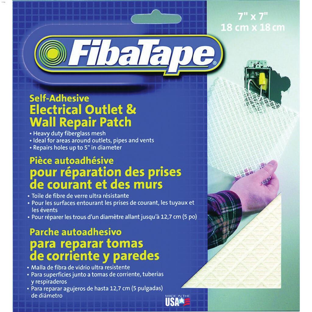 FibaTape® 7" X 7" blanc prise électrique/réparation des murs