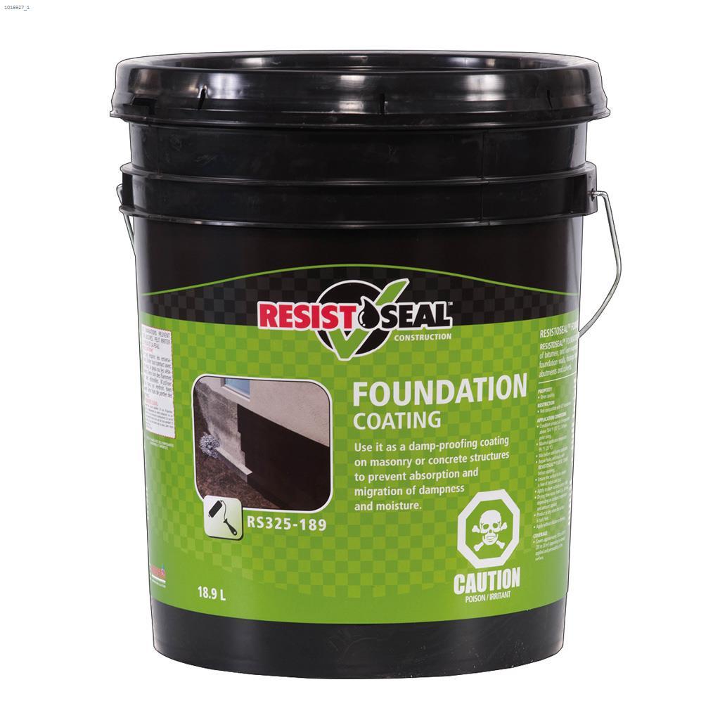 Revêtement de fondation noir en seau 18.9  l