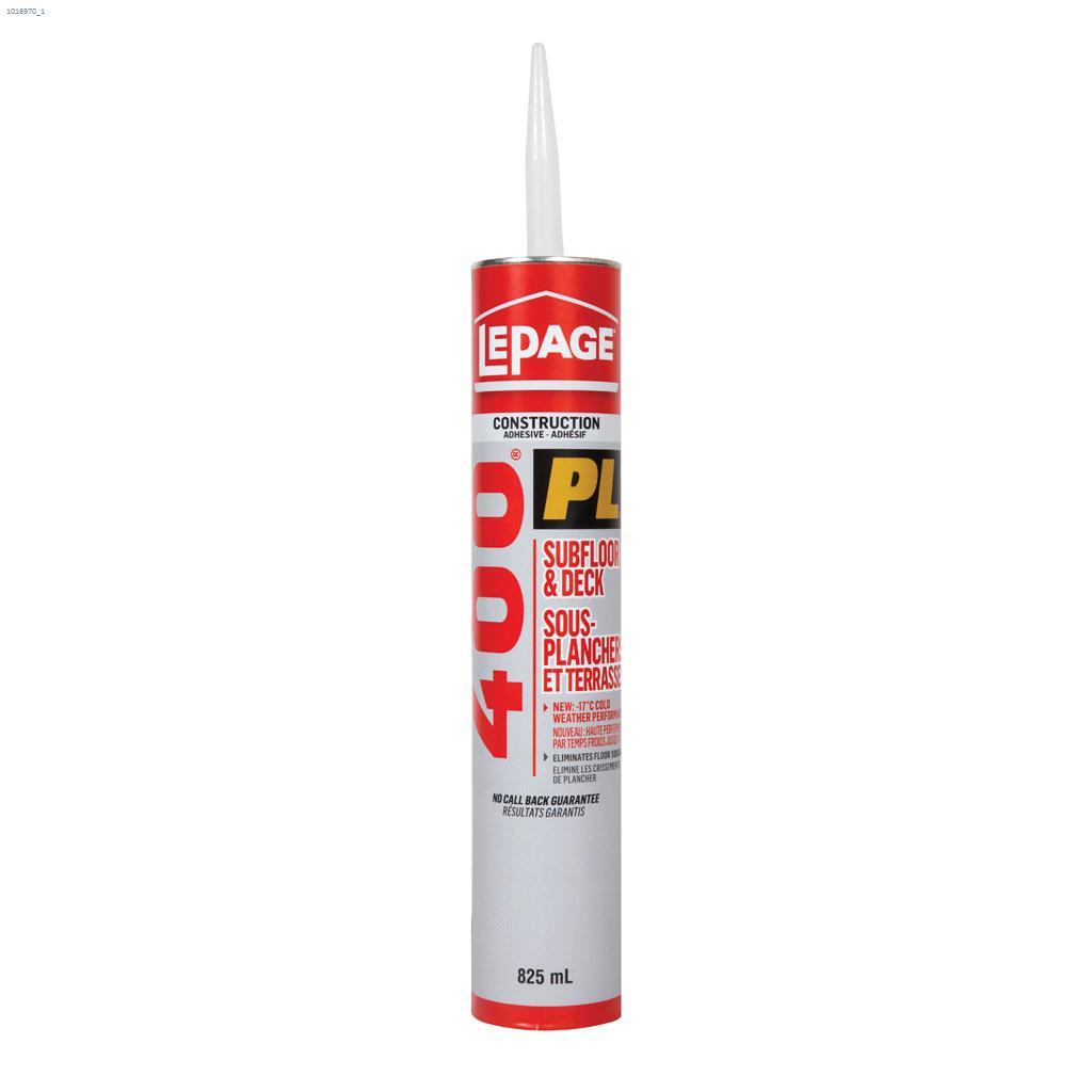 PL 400 825 mL Beige Subfloor & Deck Adhesive