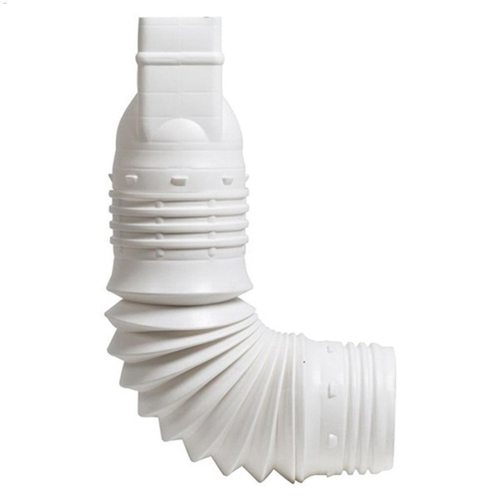 9" x 3" x 2" White Vinyl Downspout Adapter