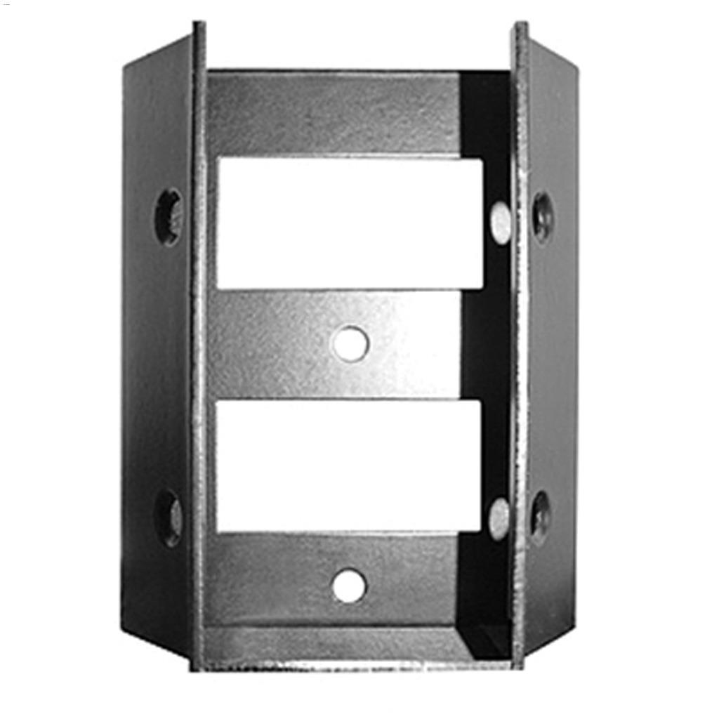 2x4" Noir acier galvanisé/Connecteur rampe escalier terrasse