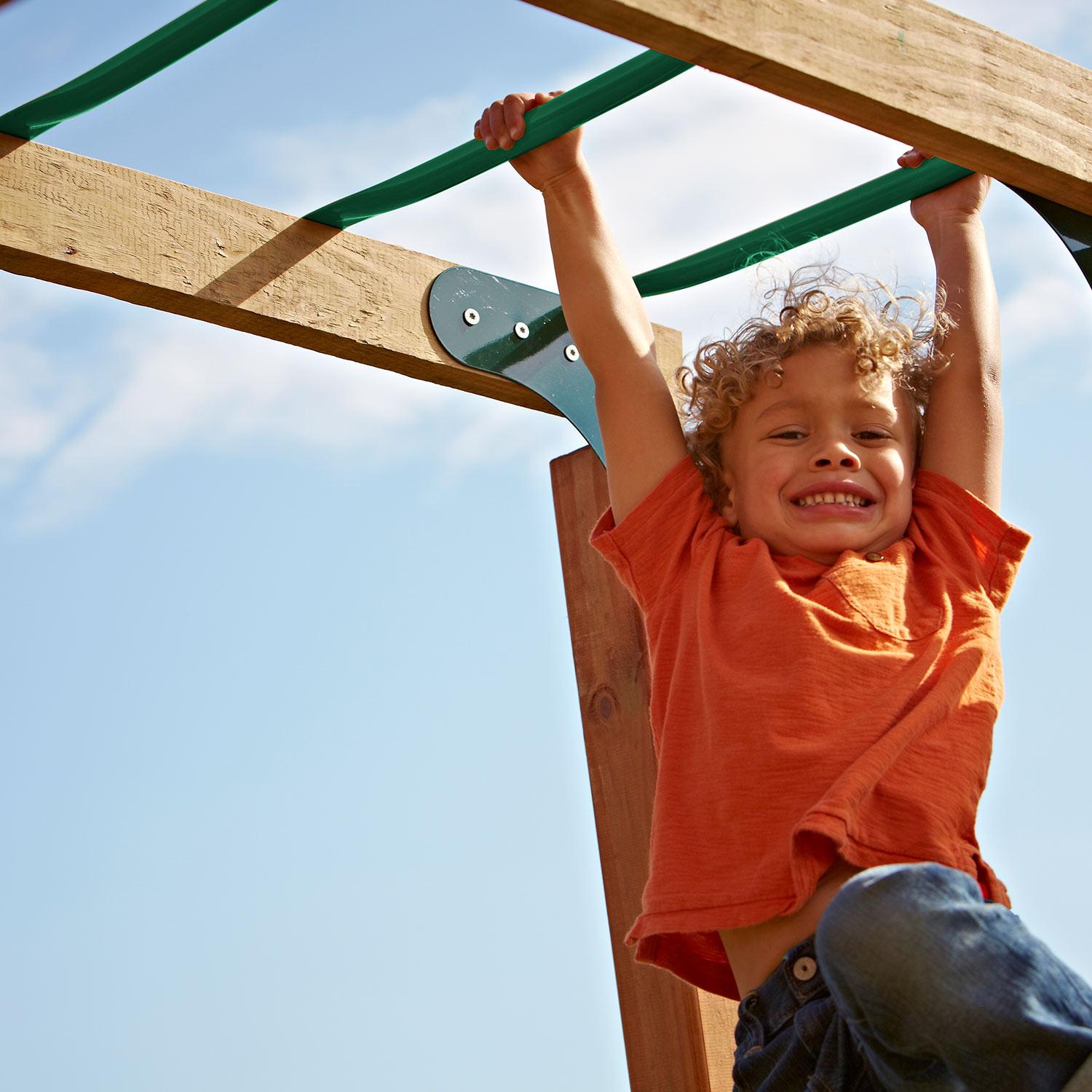 300 lb Green  Monkey Bars Kit with Rungs