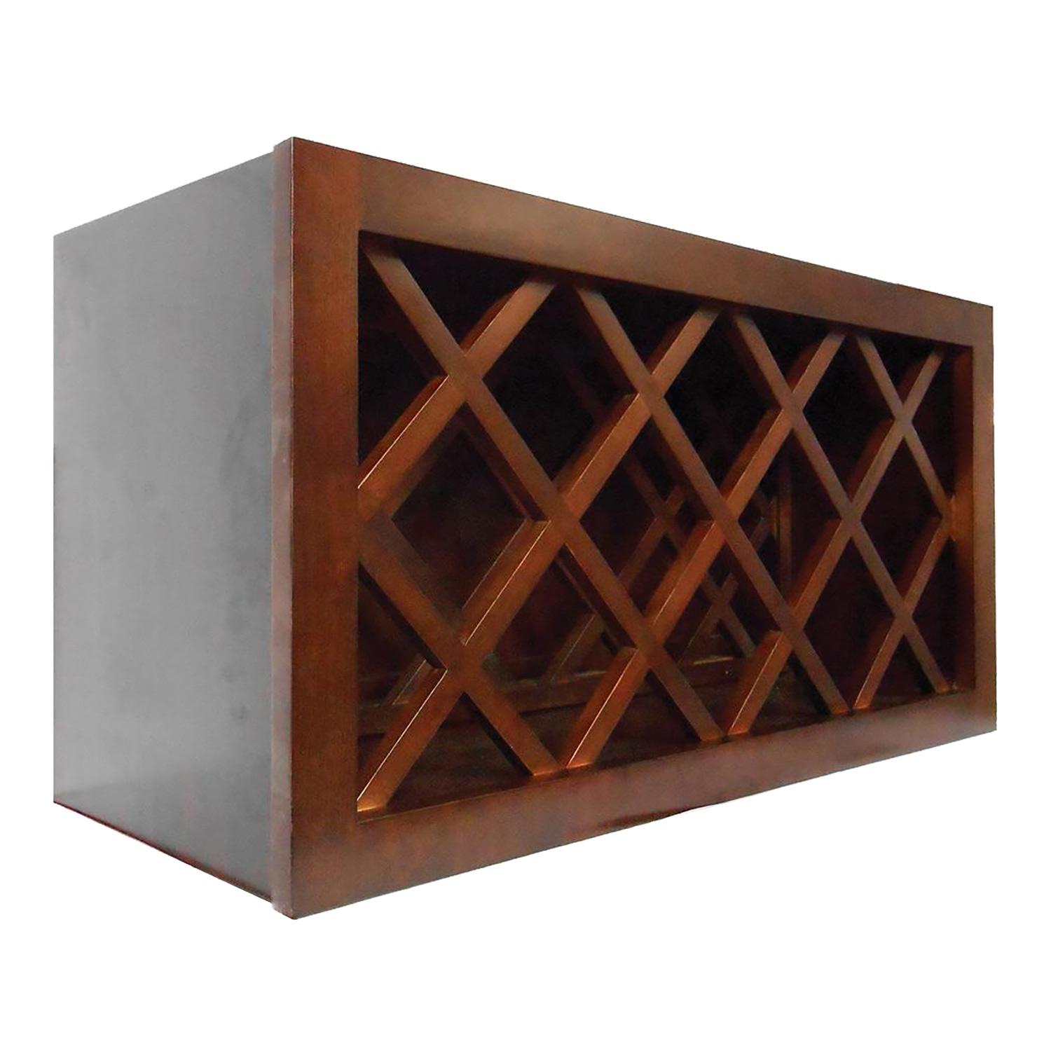 Armoire murale support à vin teintée expresso 15" x 30"