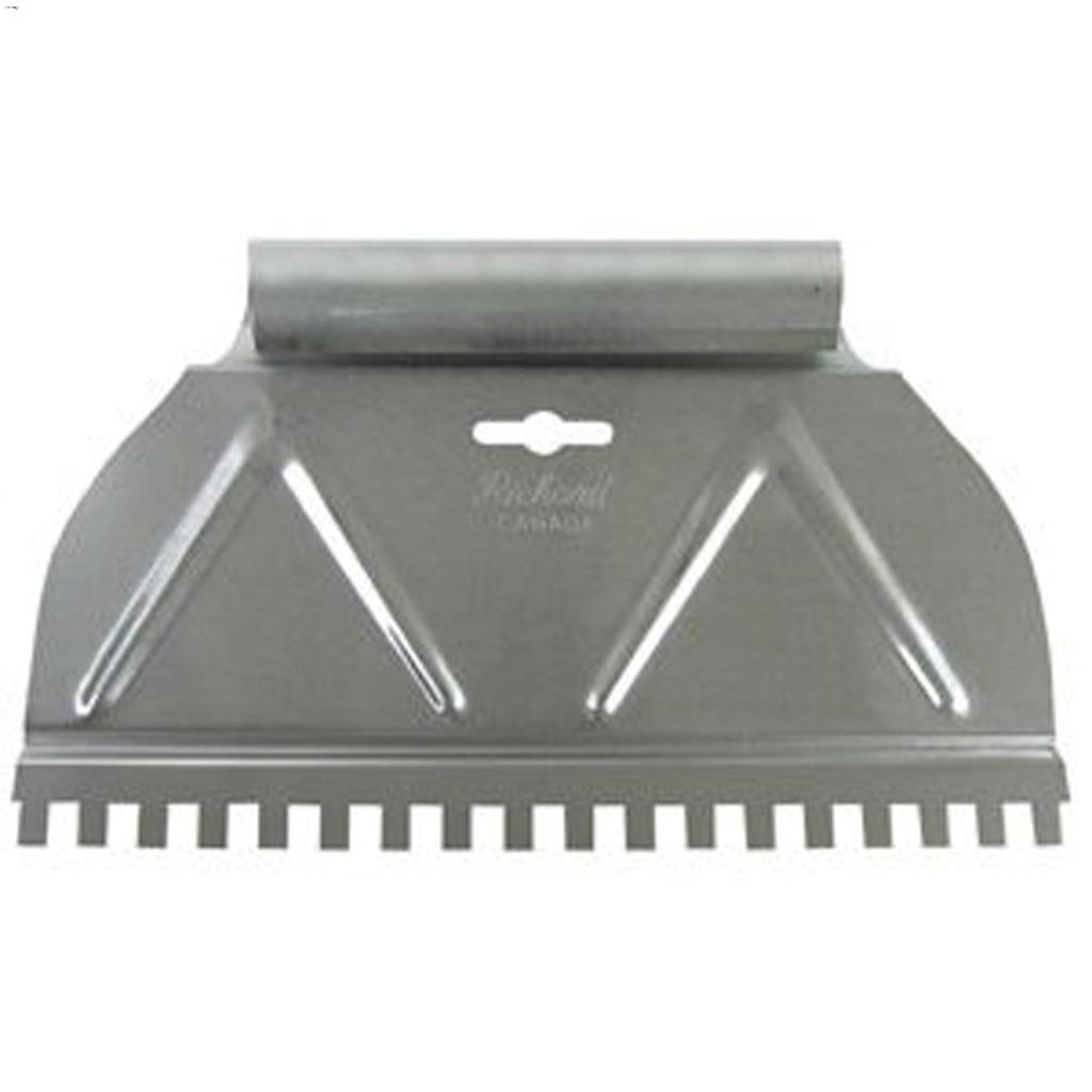 9" Satin Square 3/8" Notch Adhesive Spreader