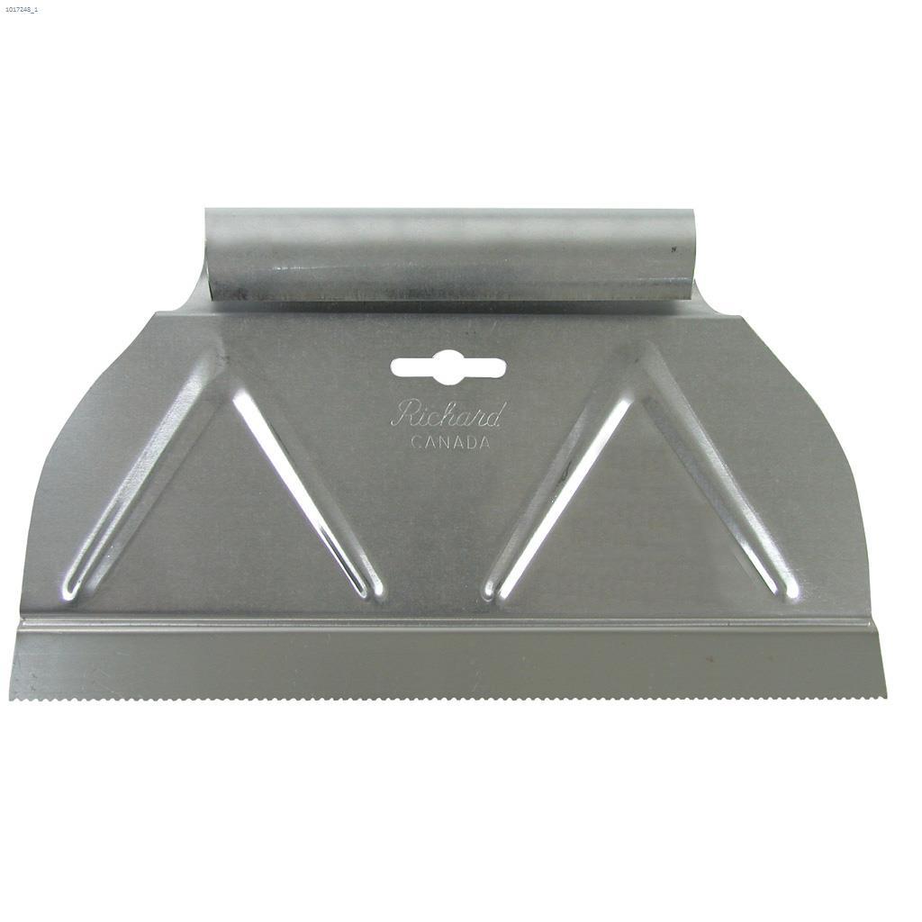 9" Satin Round 1/32" Notch Adhesive Spreader