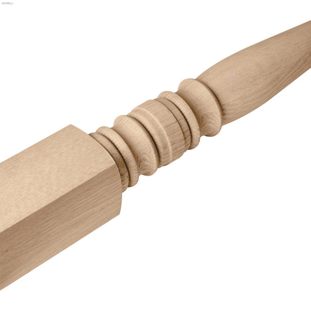 2-7/8" x 2-7/8" x 42" Oak Turned Newel Post