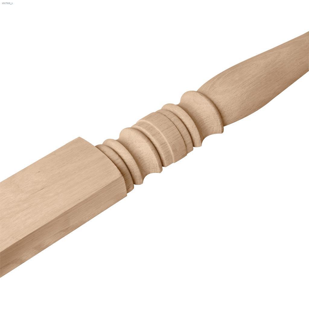 1-7/16" x 2-7/8" x 42" Oak Turned Half Newel Post