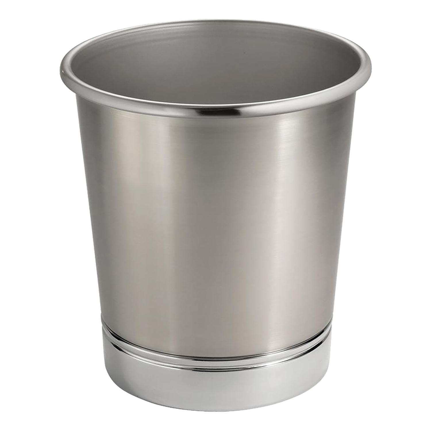 Brushed-Nickel Split Waste Can