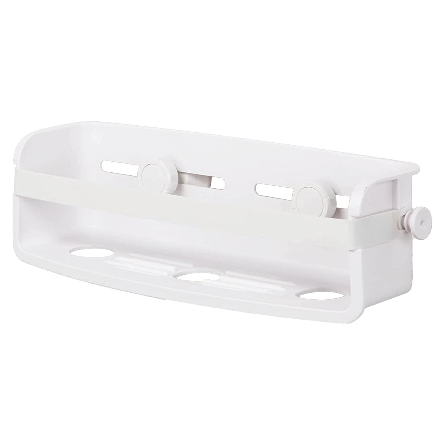 3-1/2" x 13" x 4-1/2" White Shower Bin