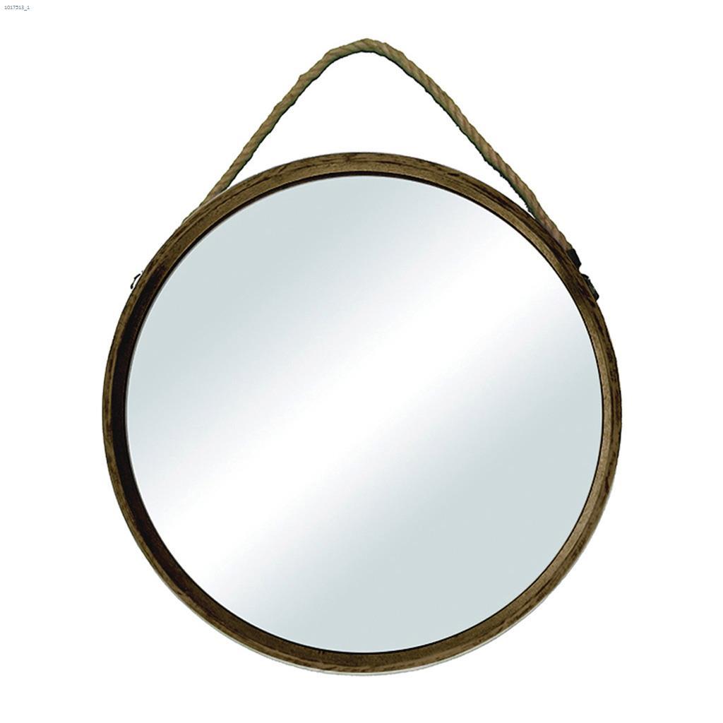 Miroir en bois avec corde 18-1/2" x 18-1/2"