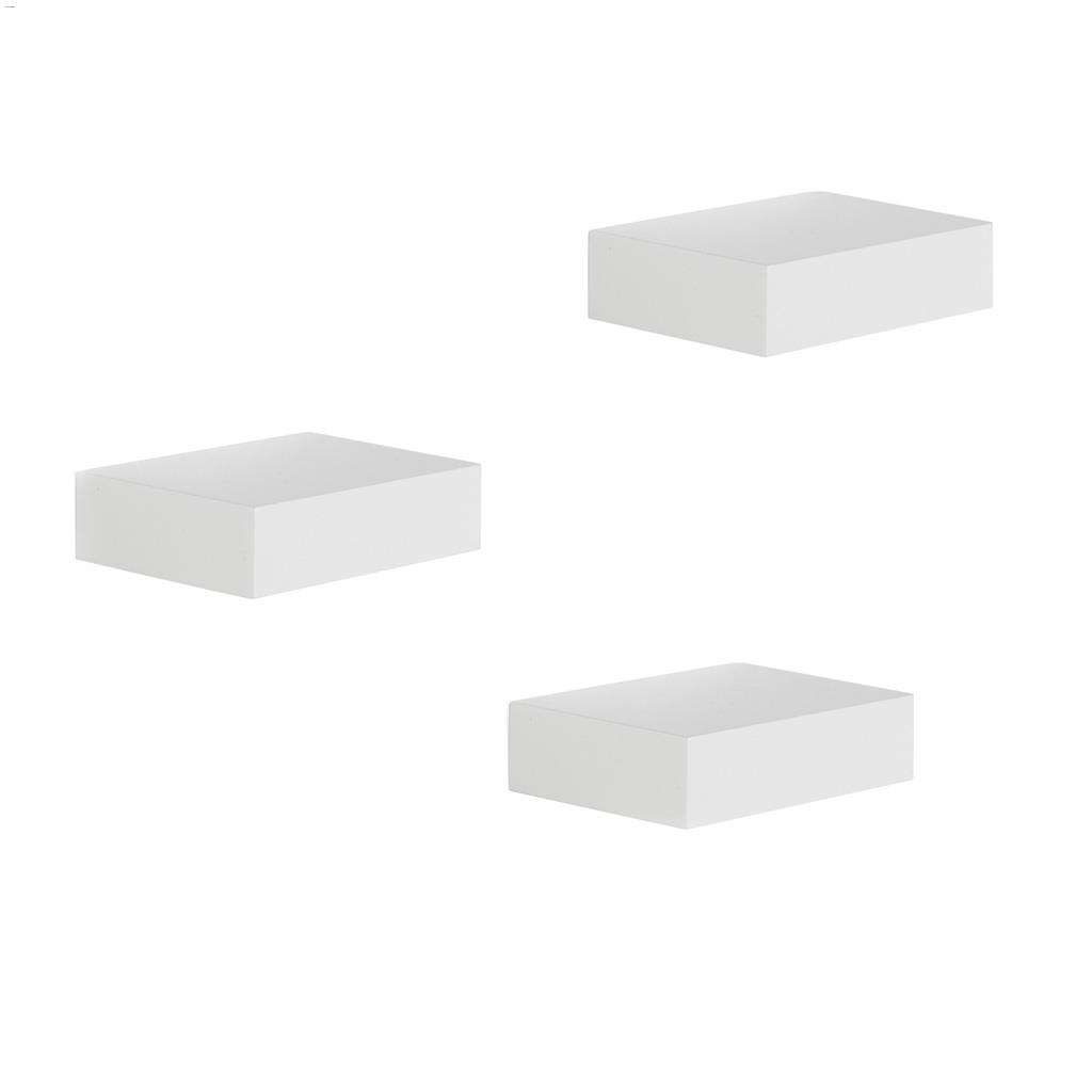 Tablettes de présentoir 4" x 3" x 1" blanc-3  pièces