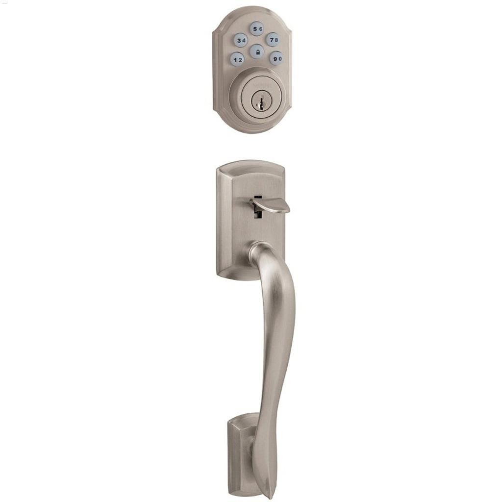 Entry Satin Nickel Avalon Electronic Door Handleset