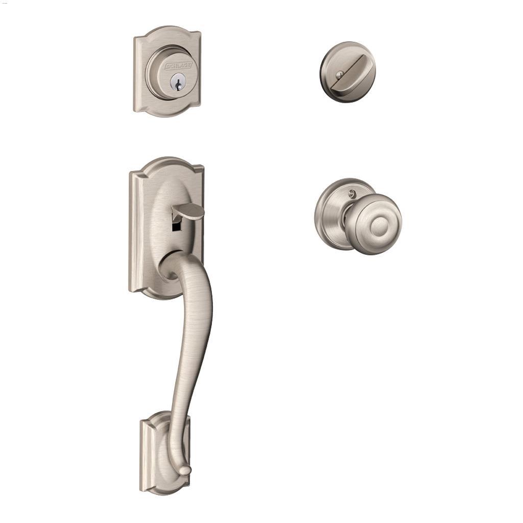 Camelot Gripset Georgian Knob Satin Nickel