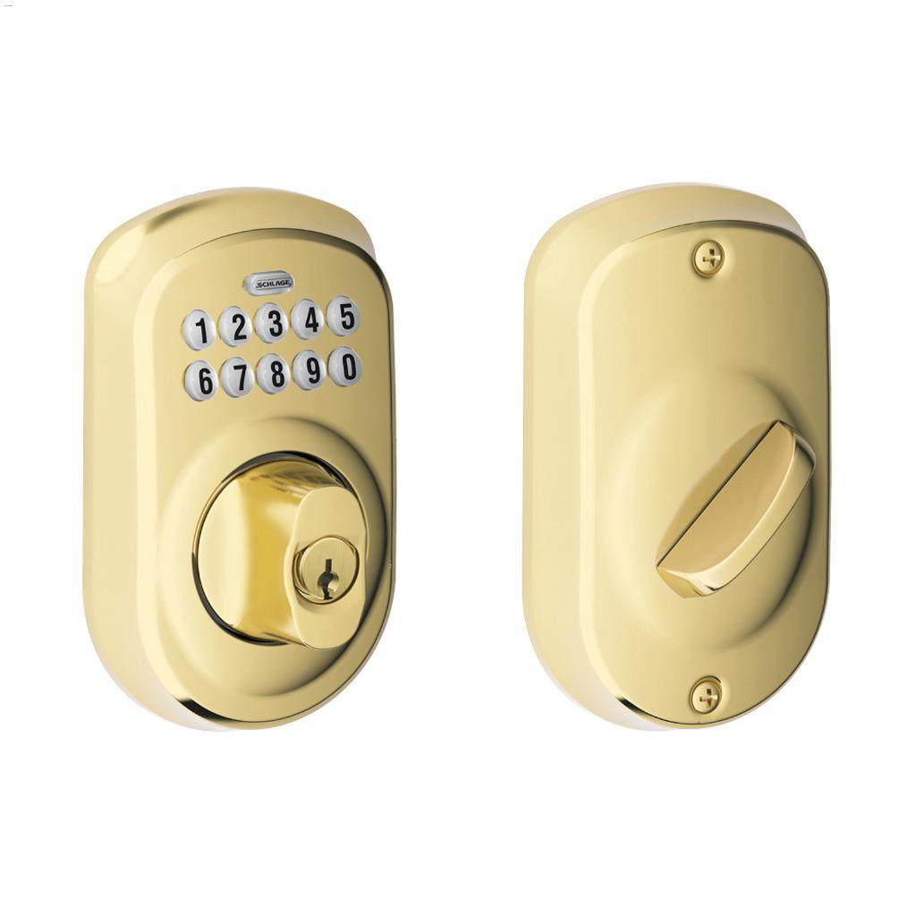 Plymouth Electronic Deadbolt Brass