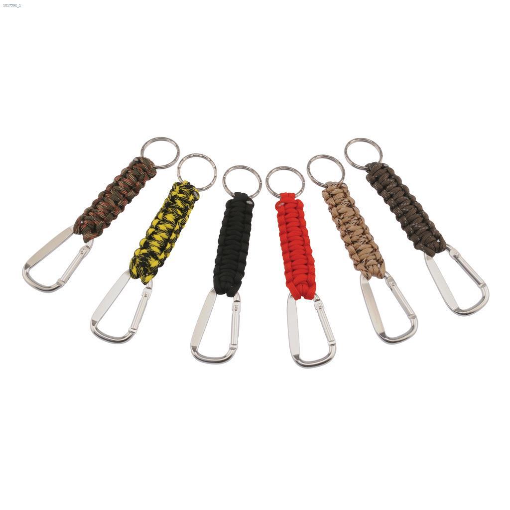 Dark Multicolor Paracord Carabiner Key Chain