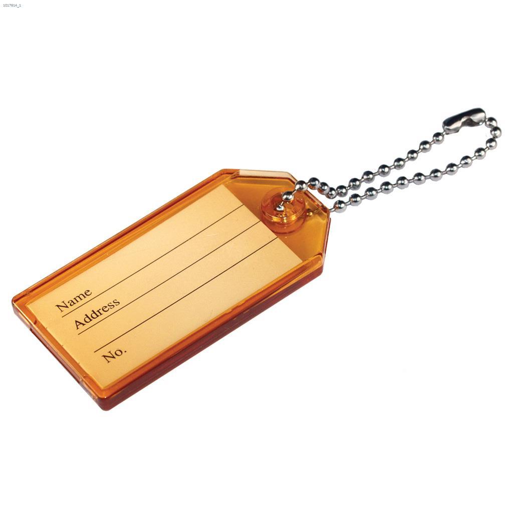 Refill Key ID Tag With Beaded Chain