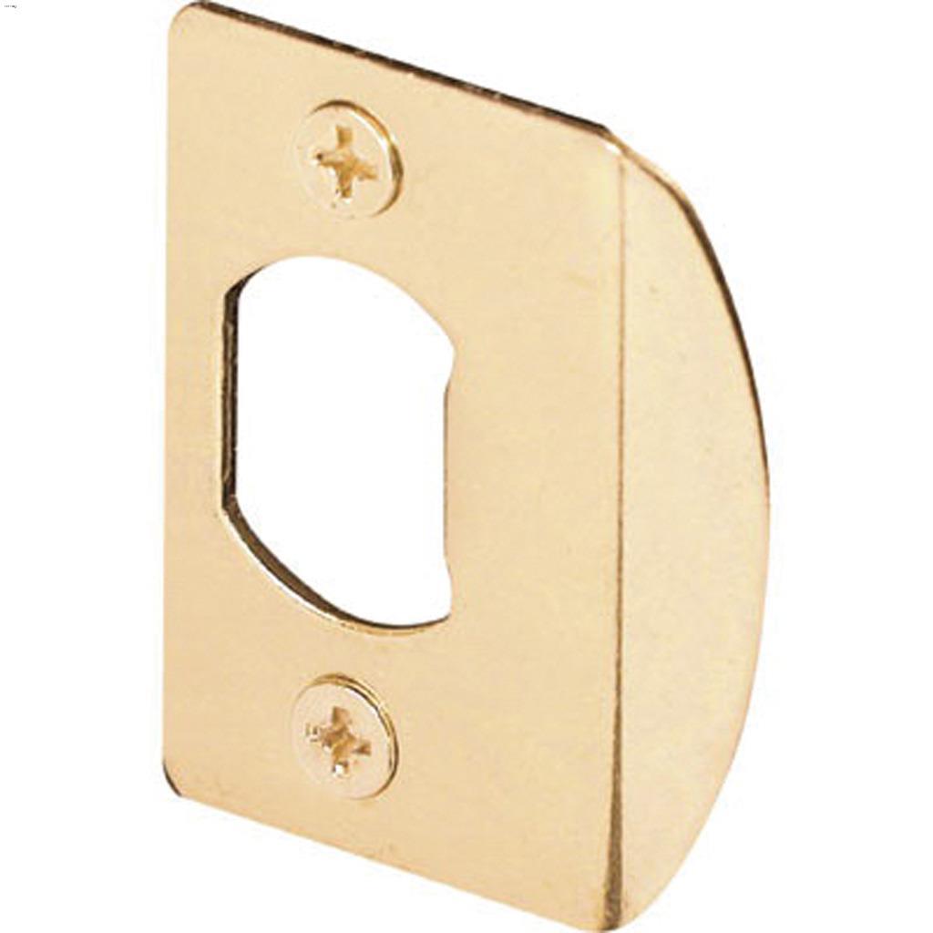 2-1/4" x 1-7/16" Brass Plated Latch Strike