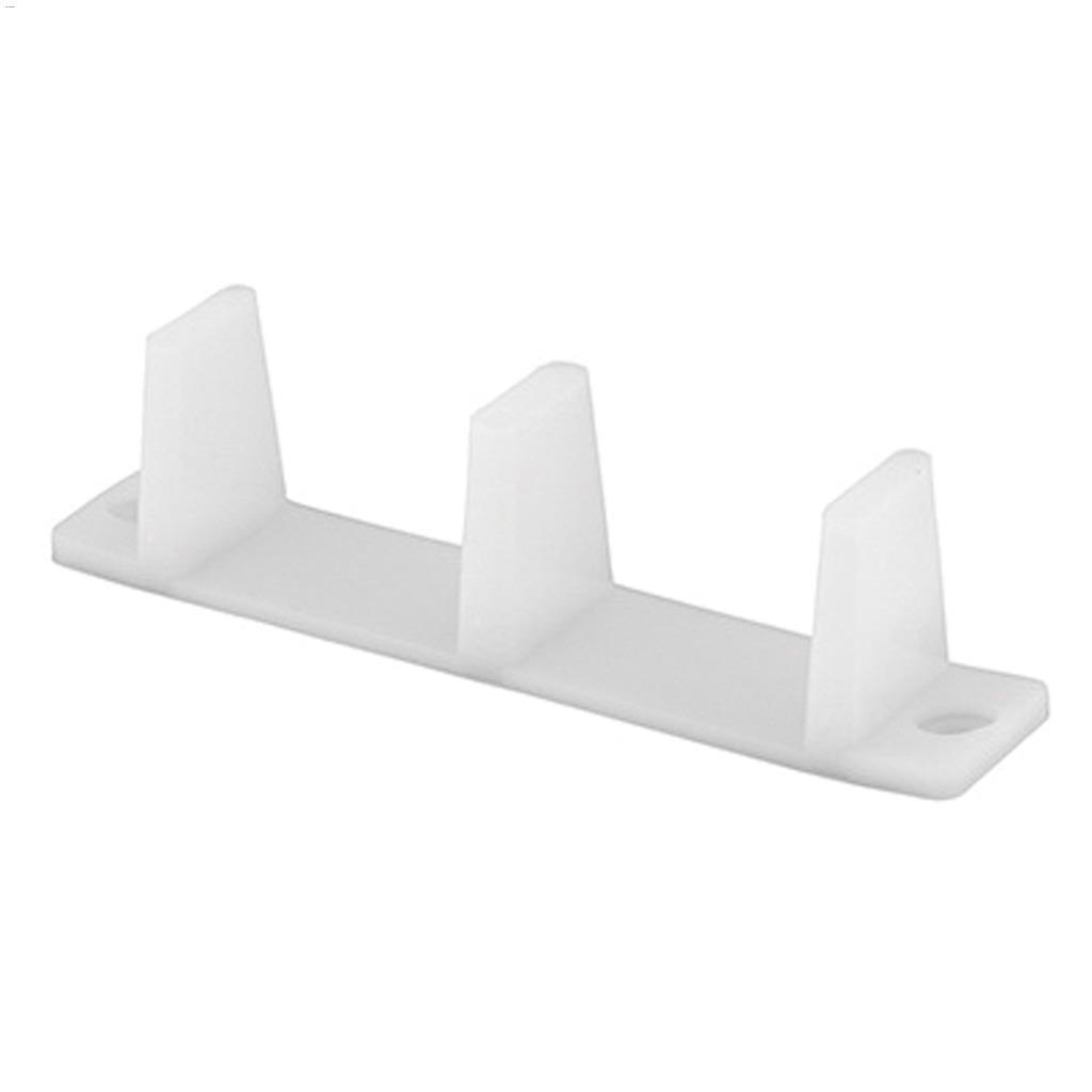 4-3/16" x 1" x 1-1/8" White Sliding Closet Door Bottom Guide