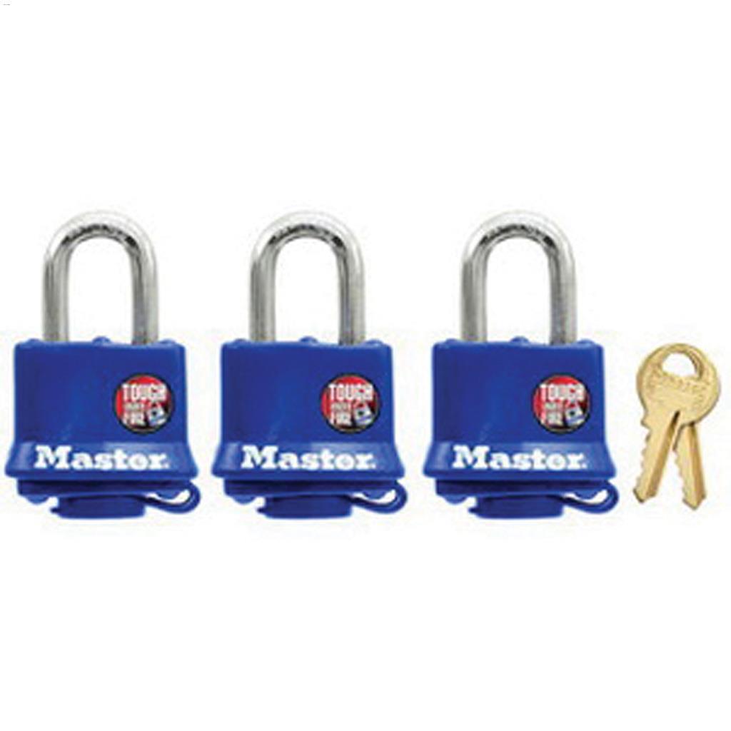 1-9/16" Covered Laminated Steel Padlock-3/Pack