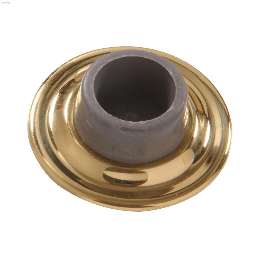 2-3/8" Brass Plated Wall Mount Door Stop